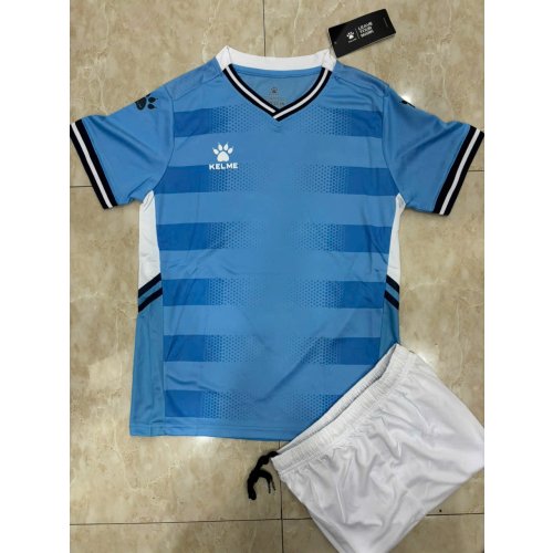 Bộ Bóng Đá Kelme Xanh Biển Quần Trắng
