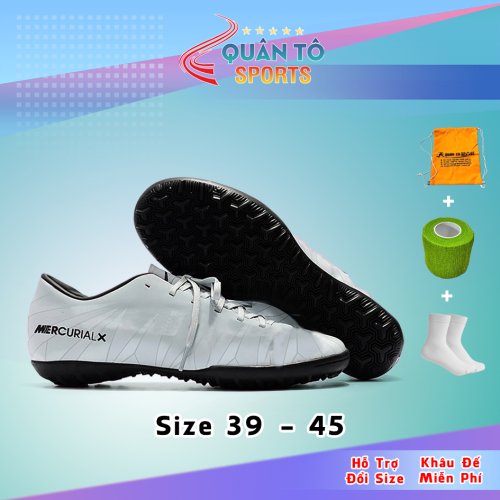 Giày Bóng Đá Mercurial Vic6 TF  Xanh Nhạt