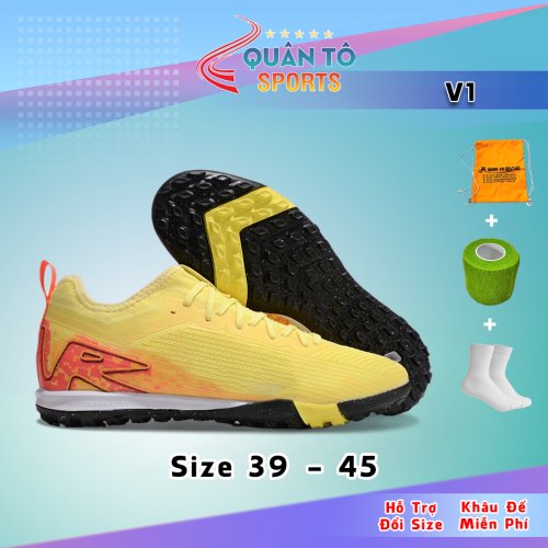 Giày Bóng Đá Mercurial Vapor16 Pro 2025 Cổ Lửng HQ TF Vàng Gót Cam