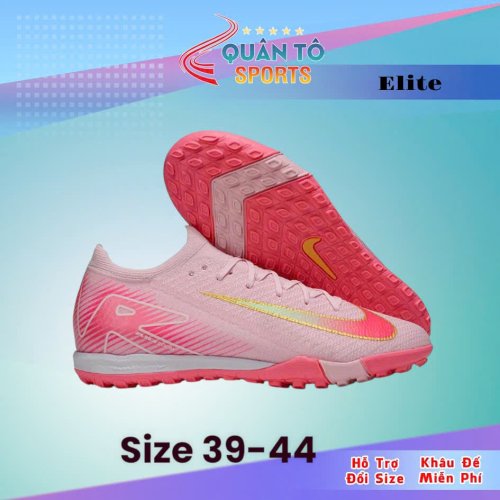 Giày Bóng Đá Nike Mercurial VAPOR 16 Ellit Đế Đệm Cổ Lửng TF Hồng