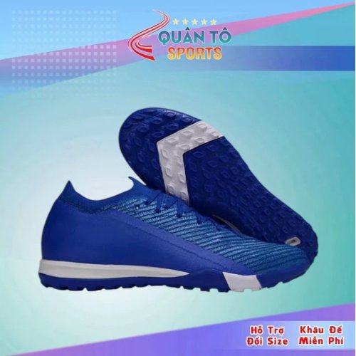 Giày Bóng Đá Mercurial Vapor 16 Elite Xanh Coban Vạch Trắng TF