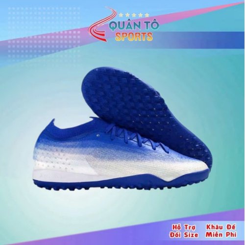 Giày Bóng Đá Mercurial Vapor 17 Elite Xanh Trắng Đế Đệm TF