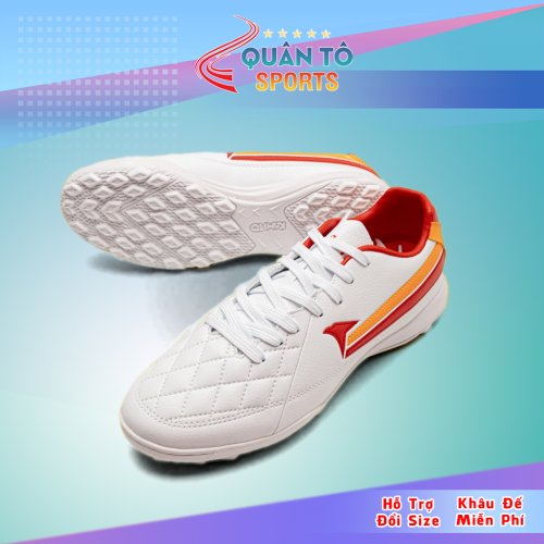 Giày Bóng Đá Kamito Artista PRO Đế Đệm TF - Trắng Đỏ Vàng