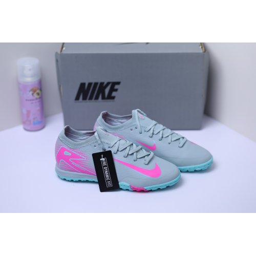 Giày Bóng Đá Nike Mercurial VAPOR 16 PRO Đế Đệm Cổ Lửng TF.Xanh Xám Vạch Hồng