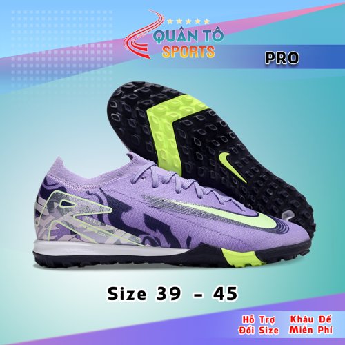 Giày Bóng Đá Nike Mercurial VAPOR 16 PRO Đế Đệm Cổ Lửng TF Tím Khoai Môn