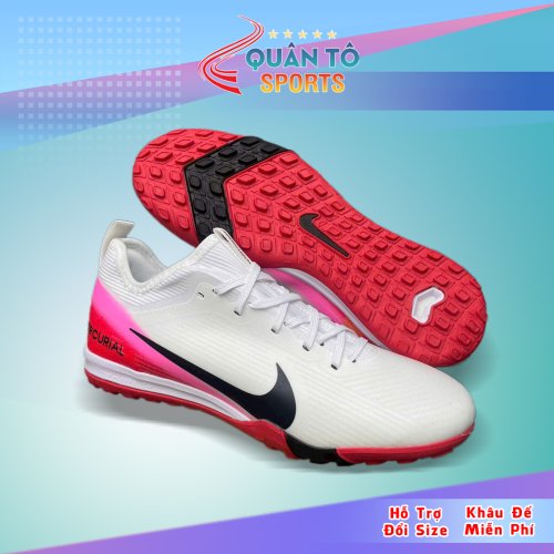 Giày Bóng Đá Trẻ Em Nike Mercurial Vapor 16 Pro V2 TF Trắng Đế Hồng Đỏ