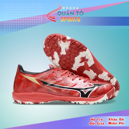 Giày Bóng Đá Mizuno Alpha 2 Elite TF Đỏ Vạch đen