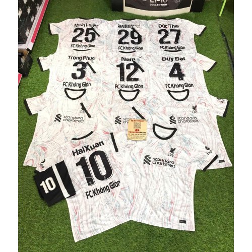 Đơn Áo FC Không Giòn - Áo Liver Trắng Loang