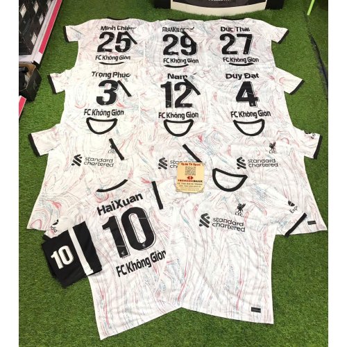 Đơn Áo FC Không Giòn - Áo Liver Trắng Loang