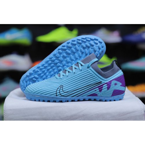 Giày Bóng Đá Trẻ Em VN Nike Vapor 16  TF Cổ Lửng Xanh Gót tím