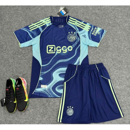 Quần Áo Bóng Đá Ajax Sân Khách 25/26 Màu Xanh